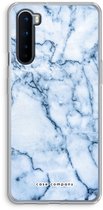 Case Company® - Hoesje geschikt voor OnePlus Nord hoesje - Blauw marmer - Soft Cover Telefoonhoesje - Bescherming aan alle Kanten en Schermrand