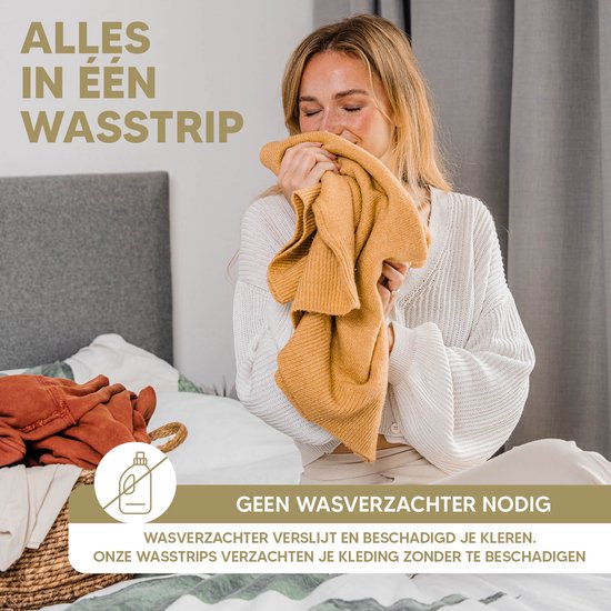 Pack d'essai de lingettes détergentes et de feuilles nettoyantes pour toilettes - 3 parfums de détergent longue durée - 3x20 lavages Incl. Adoucissant & 60 Bandes Nettoyantes WC Citroen