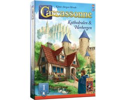 foto van 999 Games - Carcassonne: Kathedralen & Herbergen - Uitbreiding 1 - Nieuwe Versie - NL -EN