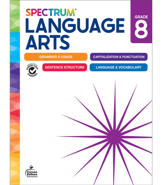 Spectrum Language Arts Workbook, Grade 8 - cover