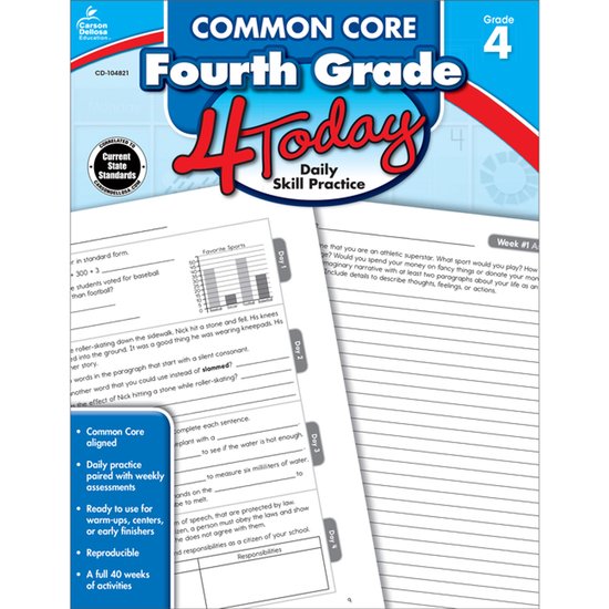 Common Core Fourth Grade 4 Today - cover