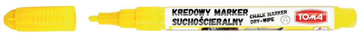 Toma TO-297 Krijtmarker Geel, 1.5mm, Droog Uitwisbaar