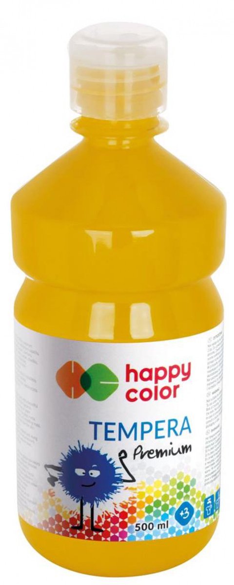 Happy Color Tempera Verf Donkergeel 500ml - Veilig & Vloeiend