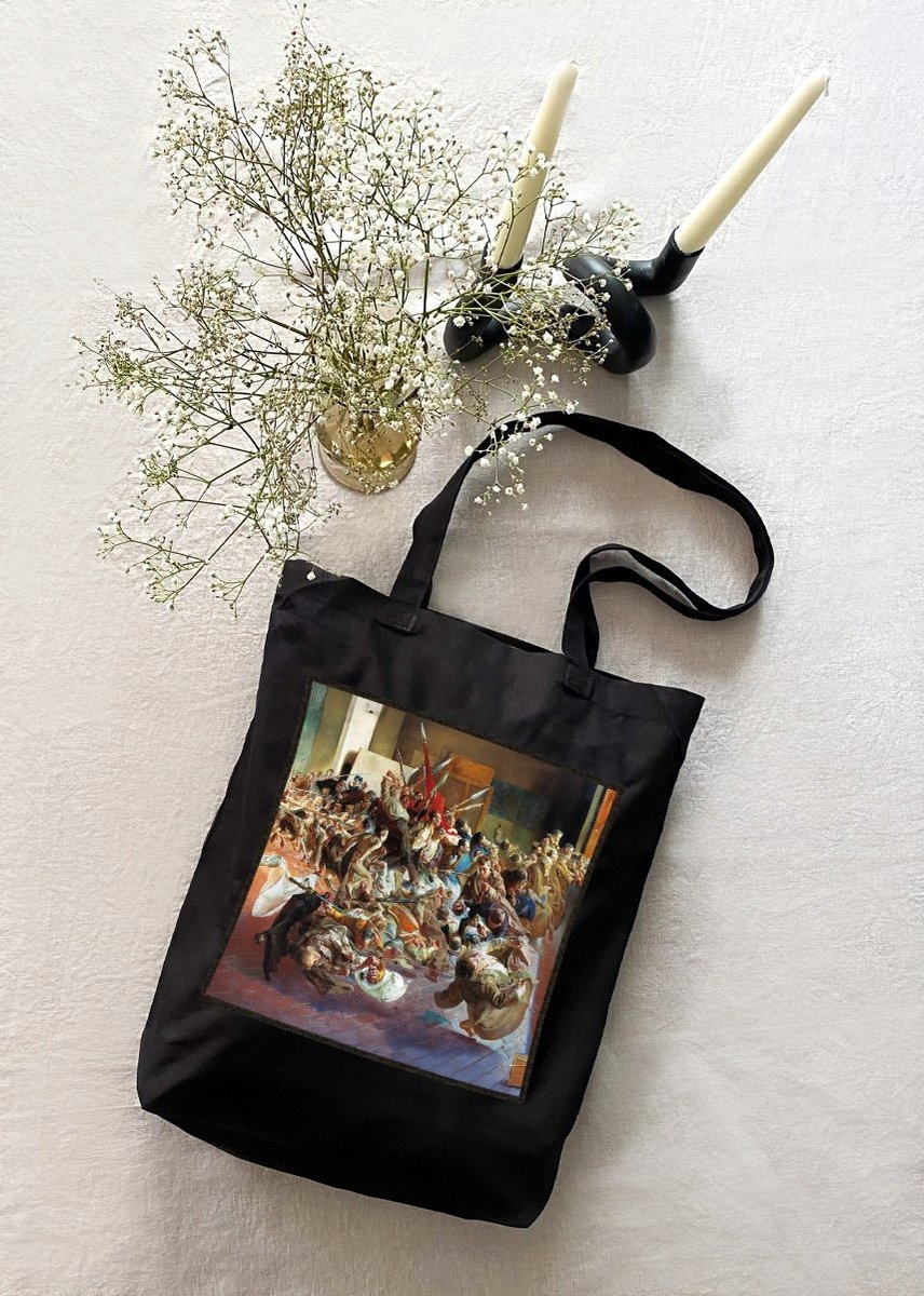 Shopper Tas Melancholia Jacek Malczewski - Katoen met Print