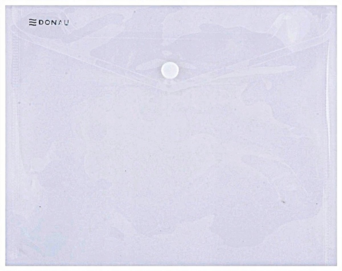 Donau C5 envelopkaart met drukknoop, transparant, 180 micron