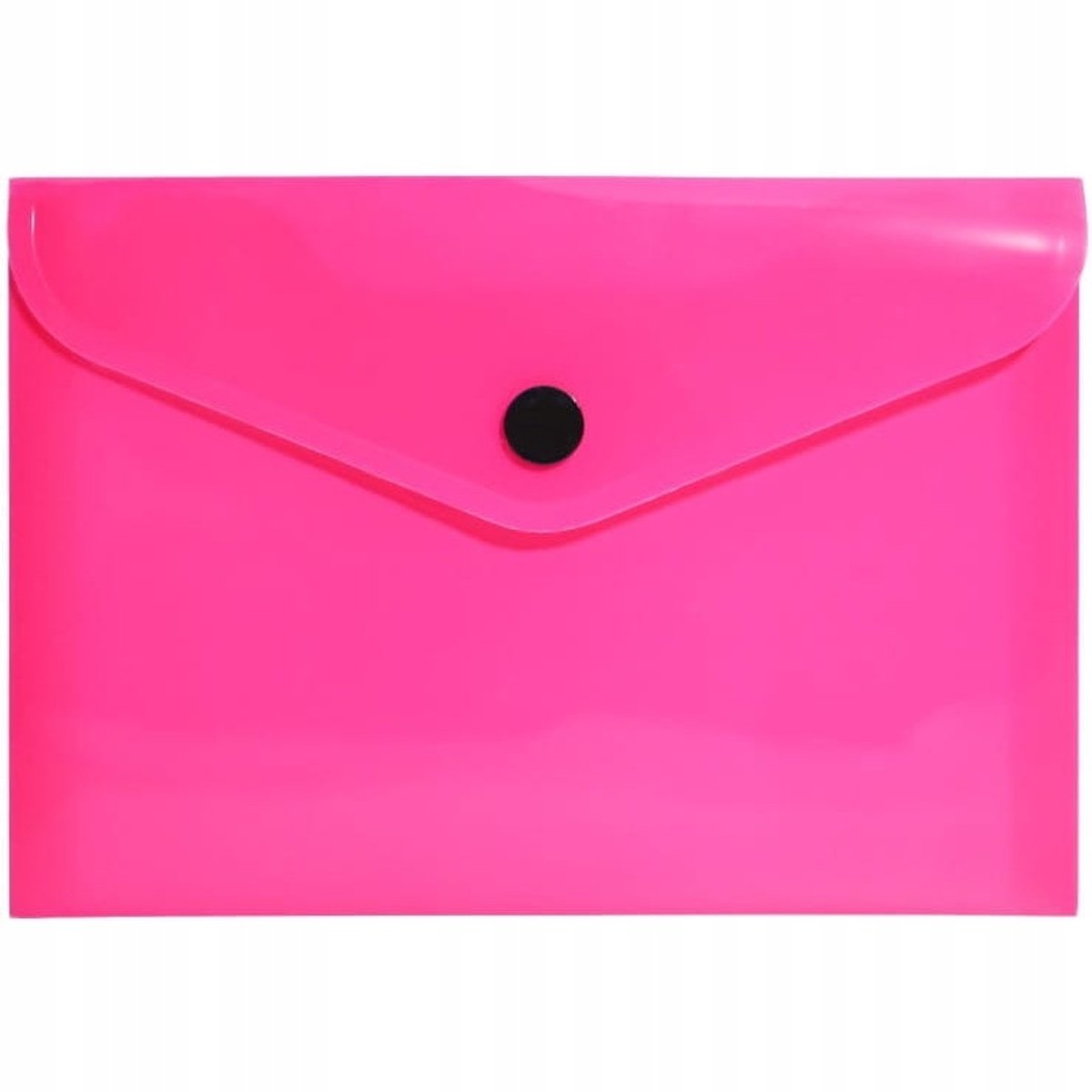 Biurfol A7 Neon Pink Map met Drukknop - Compact en Duurzaam