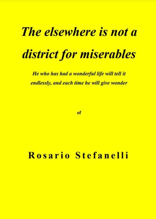 The elsewhere is not a district for miserables - cover