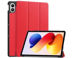 Coverup Tablethoes geschikt voor Xiaomi Redmi Pad 2 Pro Hoesje - Tri-Fold Book Case met Wake/Sleep - Rood