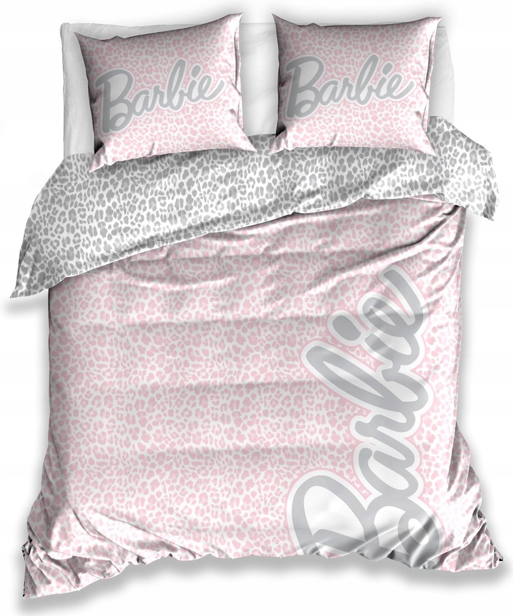 Barbie Katoen Satijn Dekbedovertrek Set 160x200 Roze