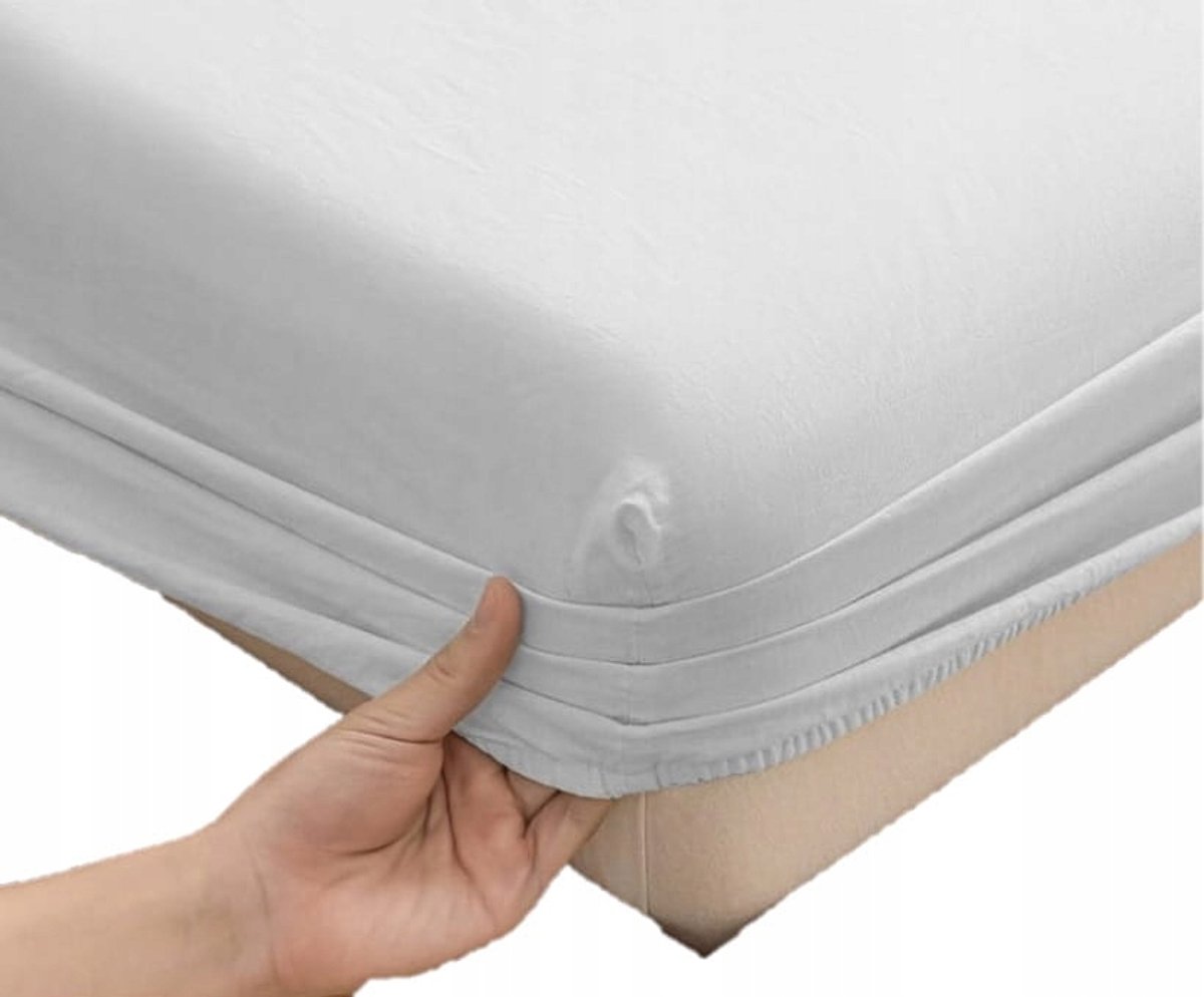 Jersey Hoeslaken 140x200 cm Wit met Elastiek