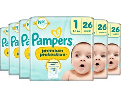 Pampers Premium Protection Maat 1 - 6 x 26 Luiers - 2kg-5kg