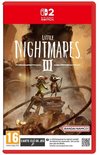 Omslag van Little Nightmares III voor Nintendo Switch met twee kleine personages op een brug.