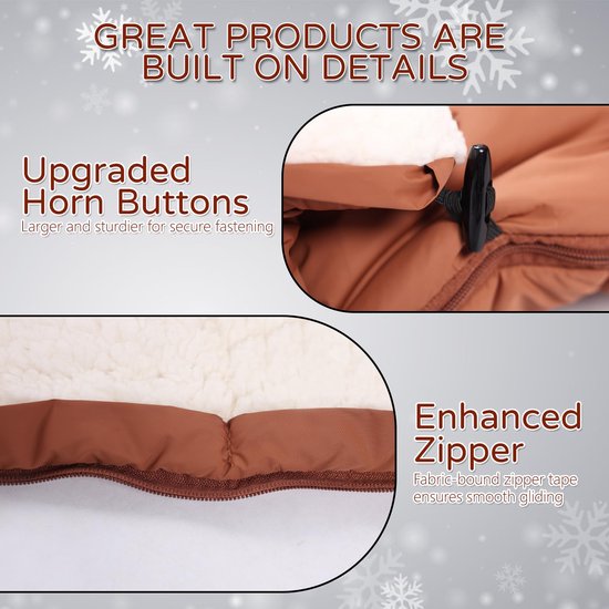 Unyqoos® Warme en comfortabele voetenzak voor kinderwagen en buggy in de winter — afbeelding 4