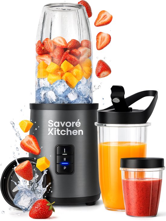 Savoré Kitchen Blender Pro+ NutriPower - Blender to Go - Smoothie Maker - 2 Bekers