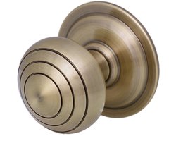 AMIG Deurknop Voordeur - 921g Massief Messing - Antiek Brons Afwerking - Rond Design
