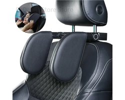 Aafinity Nekkussen - Ergonomisch kussen - Reiskussen - Hoofdsteun auto - Verstelbaar - met traagschuim en zijkussentjes