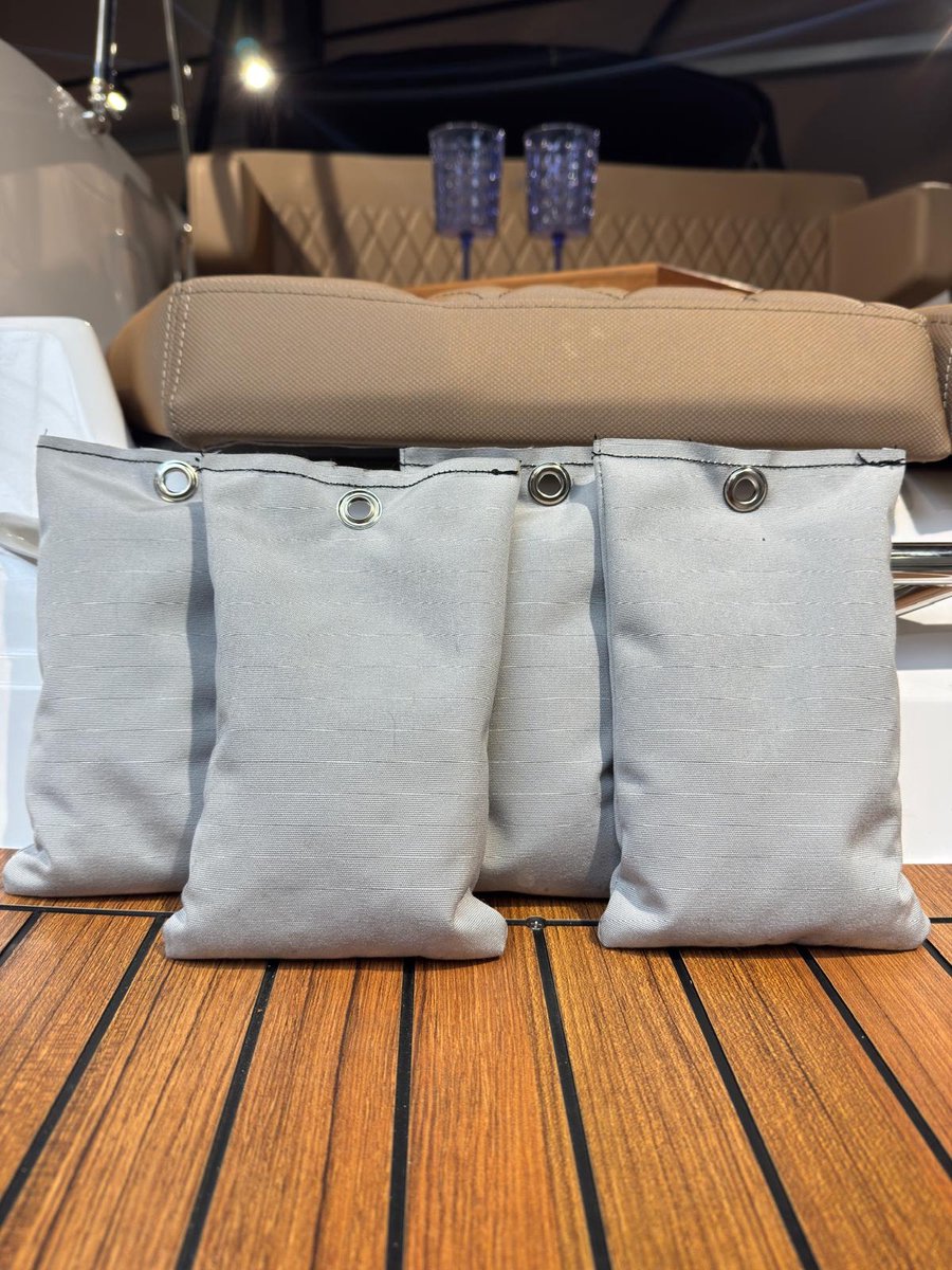 4X Grindzakjes Zandzakjes licht grijs - voor bootdekzeil - om waterzakken te voorkomen - 0,8kg