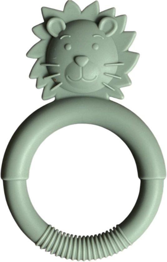 BOTC Baby bijtringen speelgoed - voor 0-12 maanden - Baby rammelaar bijtring sensorisch speelgoed - groene leeuw