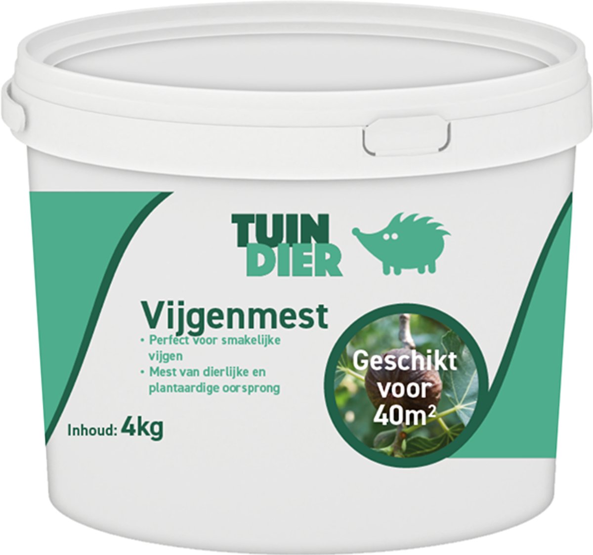 Vijgenboom mest | TUIN-DIER® | Vijgen voeding | Vijgen mest | Vijgenboom meststof | 100% natuurlijk | In handige bewaaremmer | 4.000 gram | 4 kilogram