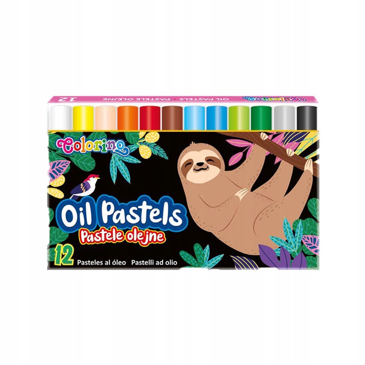 Colorino Kids Oliepastels 12 Kleuren - Wildkid School