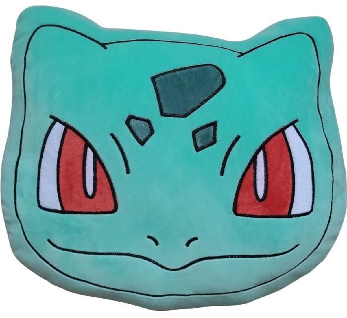 Premium 3D Kussen - POKEMON - Bulbasaur Gezicht - Microvezel - 40 cm