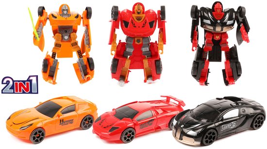 Toi-toys Roboforces Robots transformateurs 10 cm 3 pièces