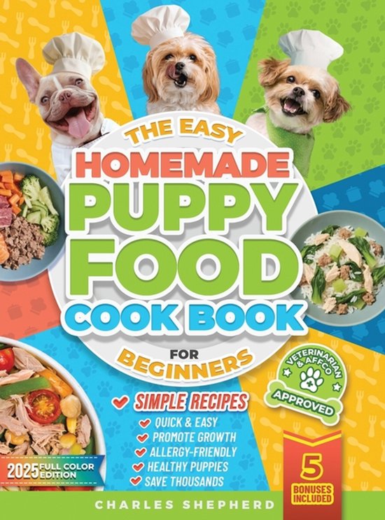 The Easy Homemade Puppy Food Cookbook for Beginners - cover