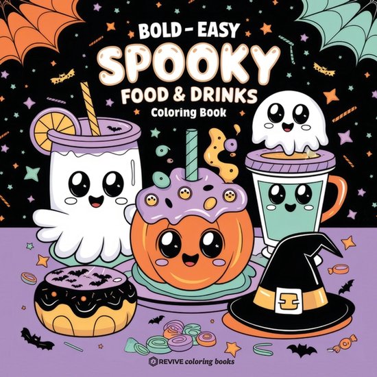 Bold & Easy Stress Relief Coloring Books- Bold & Easy Spooky ... - cover