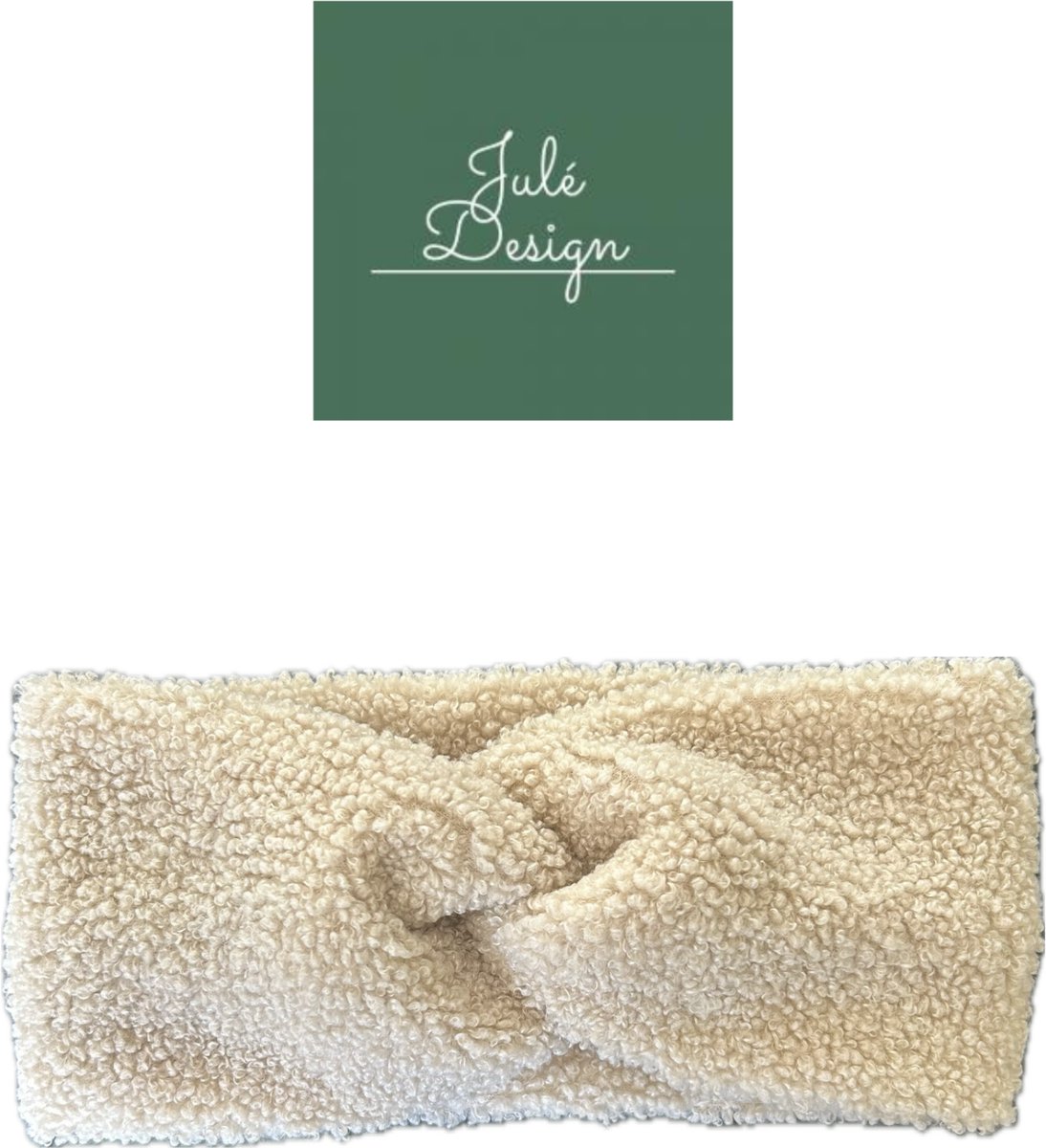 Julé Design meisjes teddy haarband bouclé beige