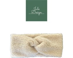 Julé Design meisjes teddy haarband bouclé beige