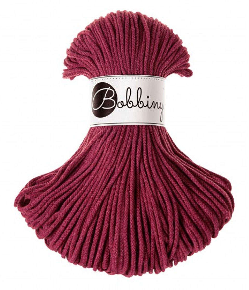 Bobbiny Junior 3mm Wine Red (wijnrood)