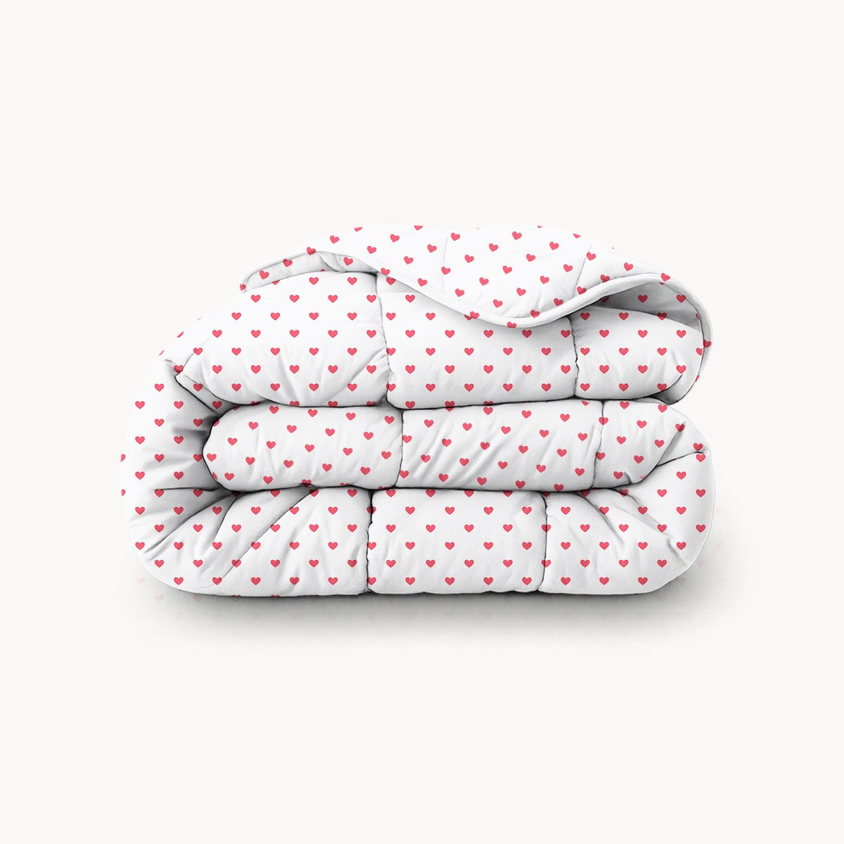 HappyBed Dekbed zonder overtrek 240x220 - Bedrukt dekbed zonder hoes - Hoesloos Dekbed met Print - Wasbaar All year dekbed - Lits Jumeaux - Sweethearts