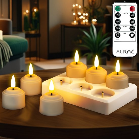 Aurae Oplaadbare Waxinelichtjes