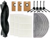 Vervangende Onderdelen - 15-Delige - Geschikt voor Tapo RV30 Max Plus/RV20 Max Plus Robotstofzuiger - 1 Rolborstel, 4 Zijborstels, 3 HEPA-Filters, 3 Stofzakken, 4 Dweilpads - Accessoireset