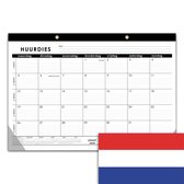 Huurdies® Kalender 2026 – 18 Maanden Bureauplanner & Wandkalender – A4 Formaat (30x21 cm) – Met Weeknummers, Feestdagen & Notities – Januari 2026 t/m Juni 2027