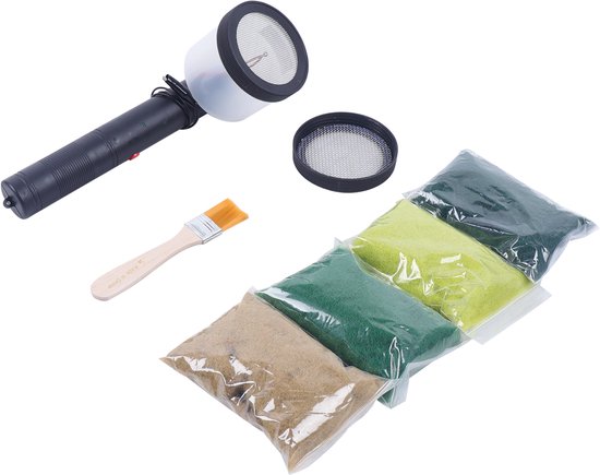 1 applicateur de flocage pour gazon Set , Mini applicateur de flocage statique pour table à sable