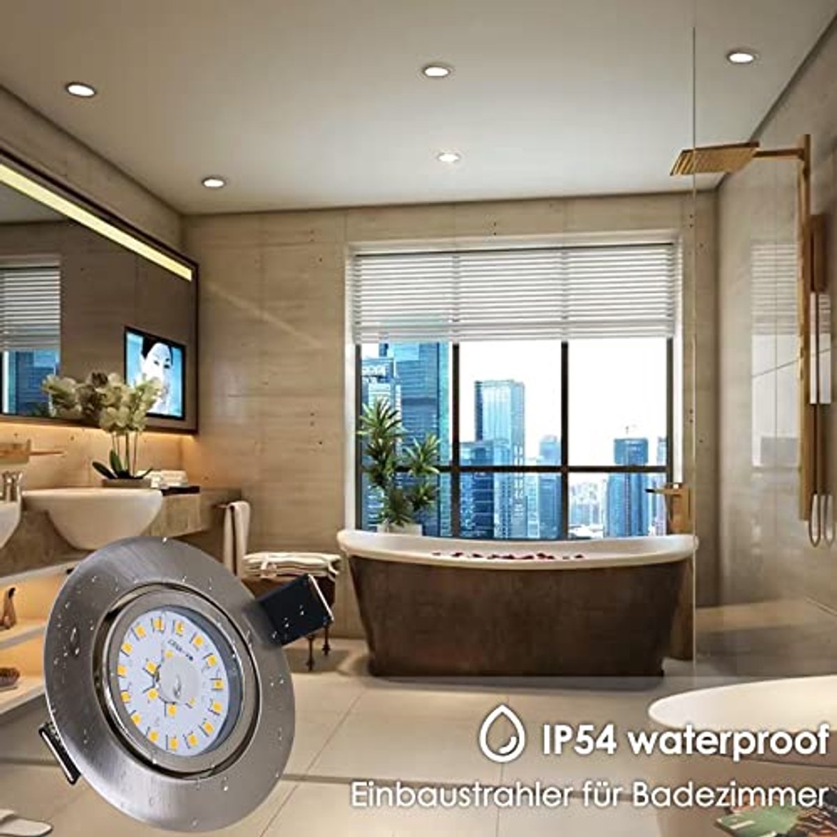 Dimbare LED inbouwspots - Ultraplat en Warmwit - Set van 6