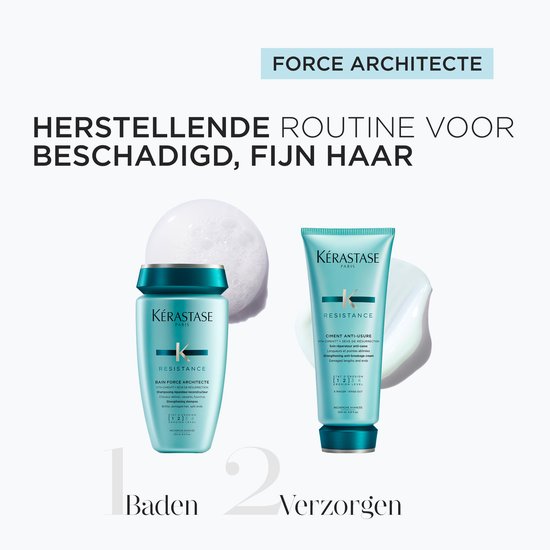 Kérastase Résistance Duo + Cadeau - Shampoo 250ml & Conditioner 200ml + Shampoo 30ml Cadeau - Beschadigd Haar