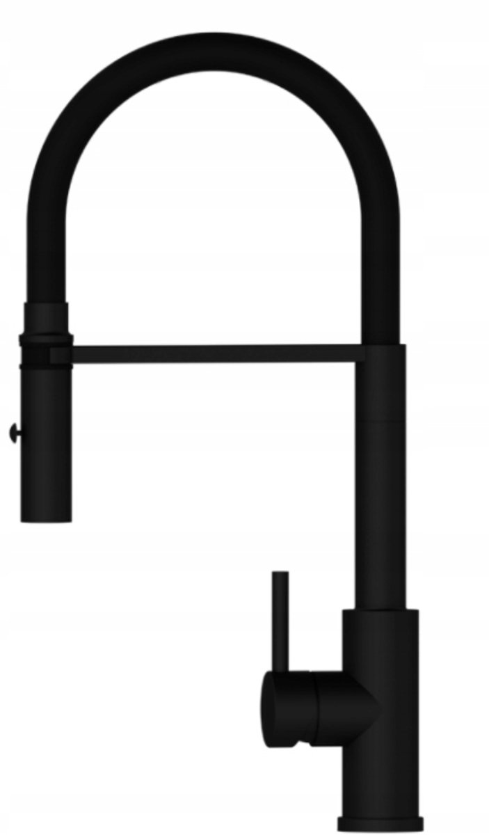 Kernau KWT 35 Matt Black Keukenkraan met Flexibele Uitloop & Douchefunctie