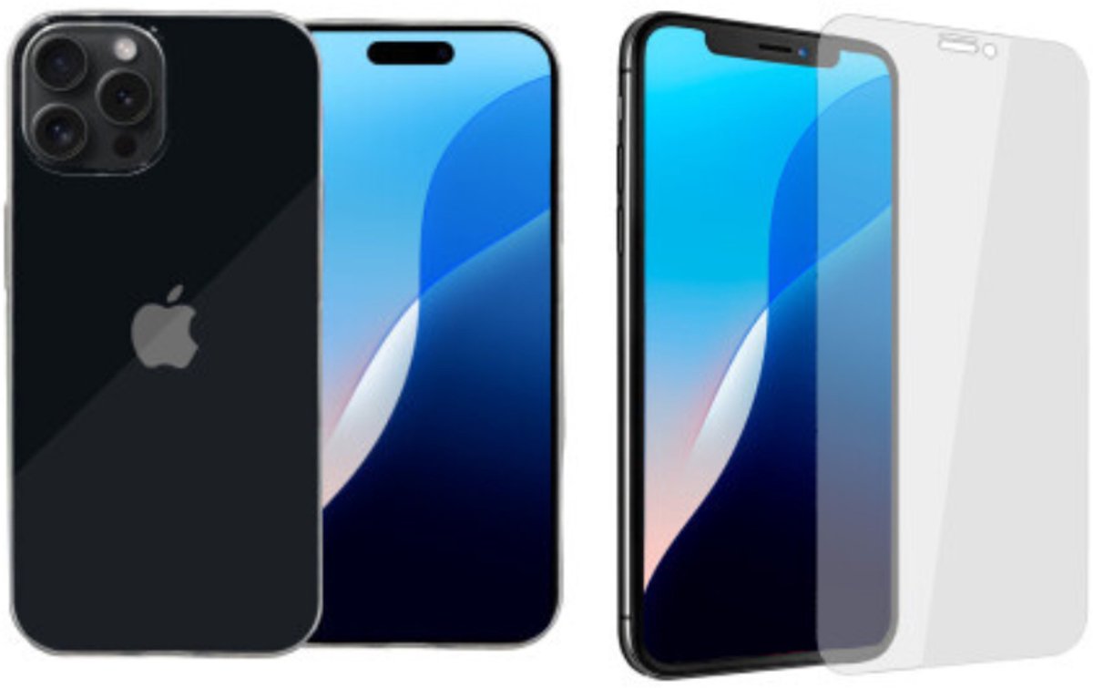 ShieldCase Ultradun telefoonhoesje geschikt voor de Apple iPhone 16 Pro hoesje - Ultra Thin case - Kunststof back cover - Dun design - Transparante Back cover - Bescherming tegen vallen of stoten (transparant) + screenprotector
