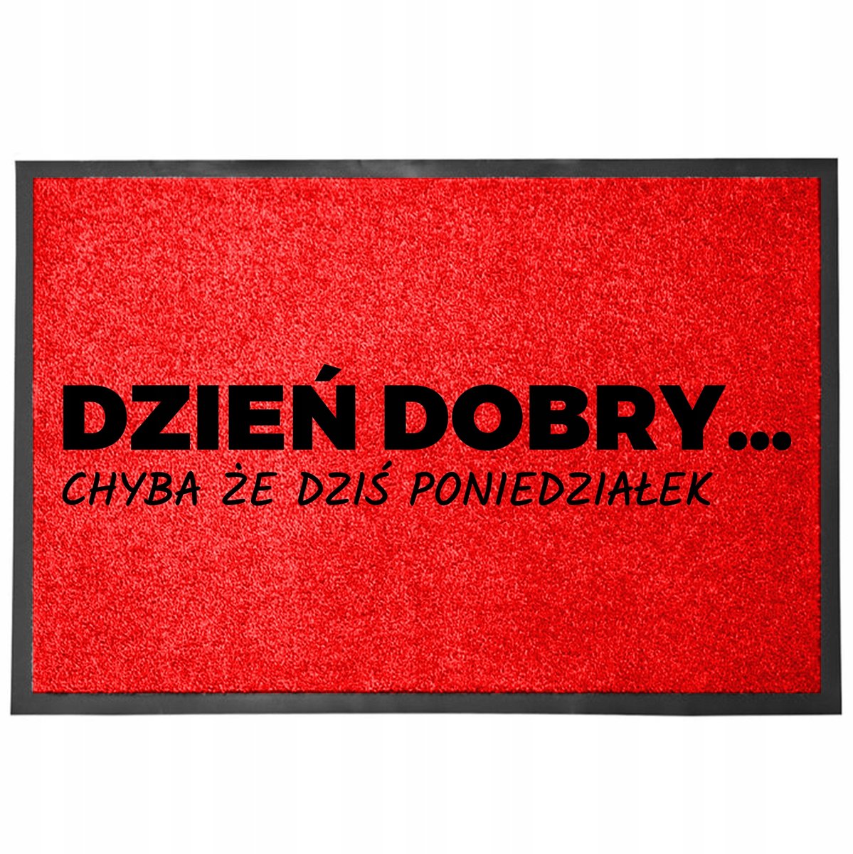 Deurmat 'Good Day... Tenzij het maandag is' 40x60cm Rood