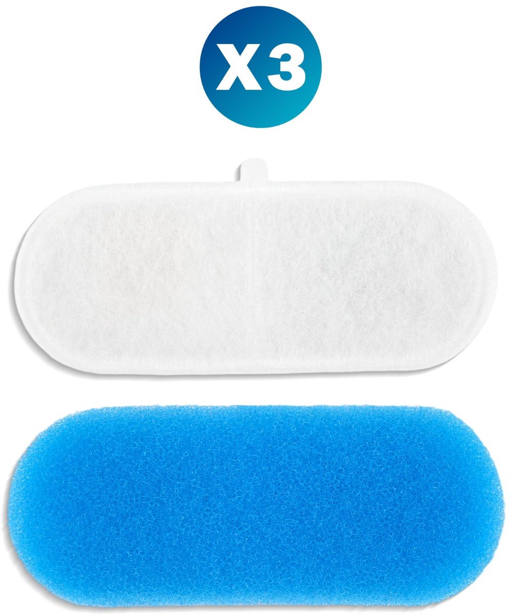 cozy.® Vervang Filter Drinkfontein Kat Pro Plus 2026 - 3 Stuks - Kattenfontein Filters - Premium Katoen, Actieve Koolstof & Ionen-Wisselaarhars - Drievoudig & Duurzaam - Drinkfontein Filters Navulling