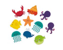 10 Antislip Zeedieren Stickers voor Douche Bad Trap | Veiligheid in Badkamer Kind Kinderen Peuters Kleuters Baby Babybad | Zelfklevend Zelfklevende Sticker Stickers Anti slip mat Antislipmat Douchemat Badmat Antislipmatten | Glad Gladde Traptreden