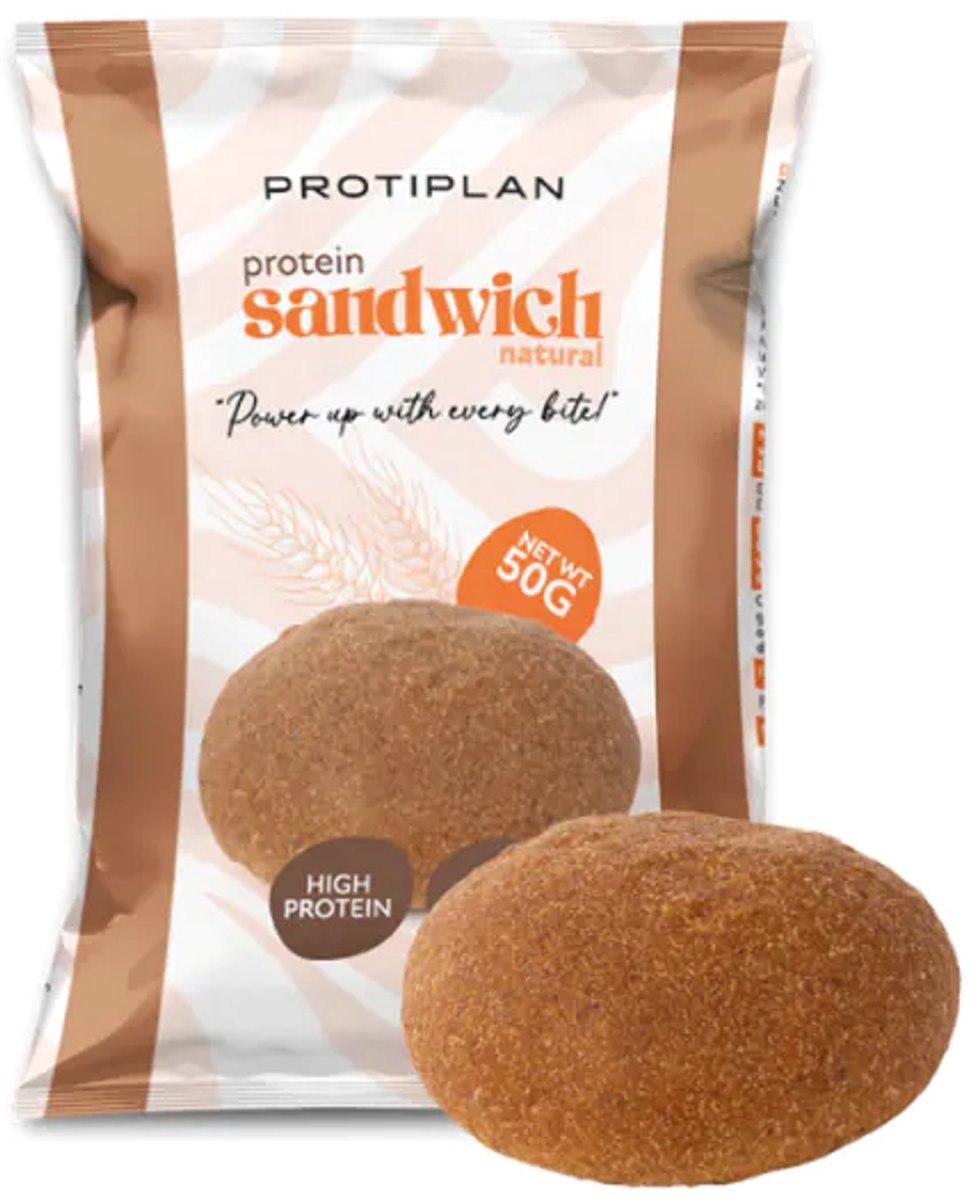 Protiplan - Protein Sandwich Natural - 30 stuks - 30 x 50 g - Eiwitrijk - Low carb