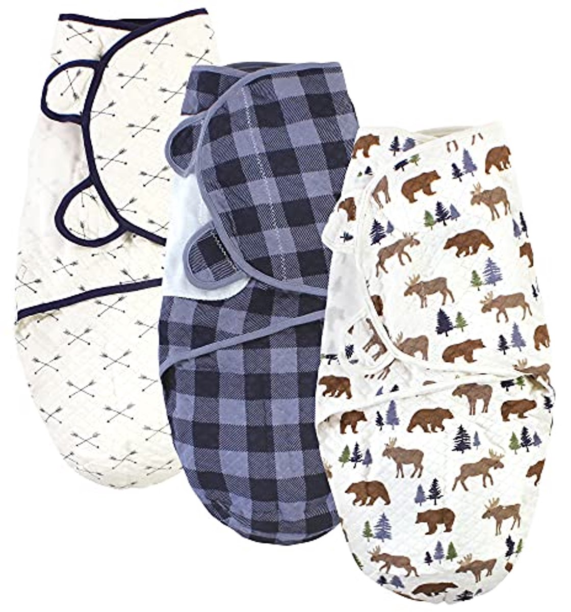 Unisex Gequilte Katoenen Swaddle Wrap 3-pack voor Baby's 0-3 Maanden
