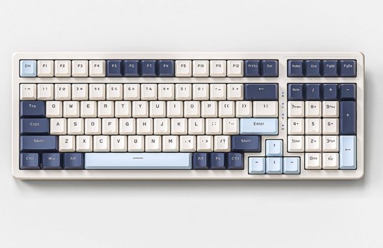 Fuegobird K3MAX Mechanisch Gaming Toetsenbord - 100keys - Gasket Mod - Rode Switch - QWERTY - Mechanical RGB Backlight Keyboard - Blueberry