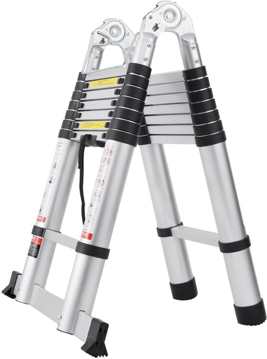Trap Loop Ladder VEVOR Telescopische Ladder, Trap, Vouwladder, Uitschuifbare Ladder, 2,4 ...