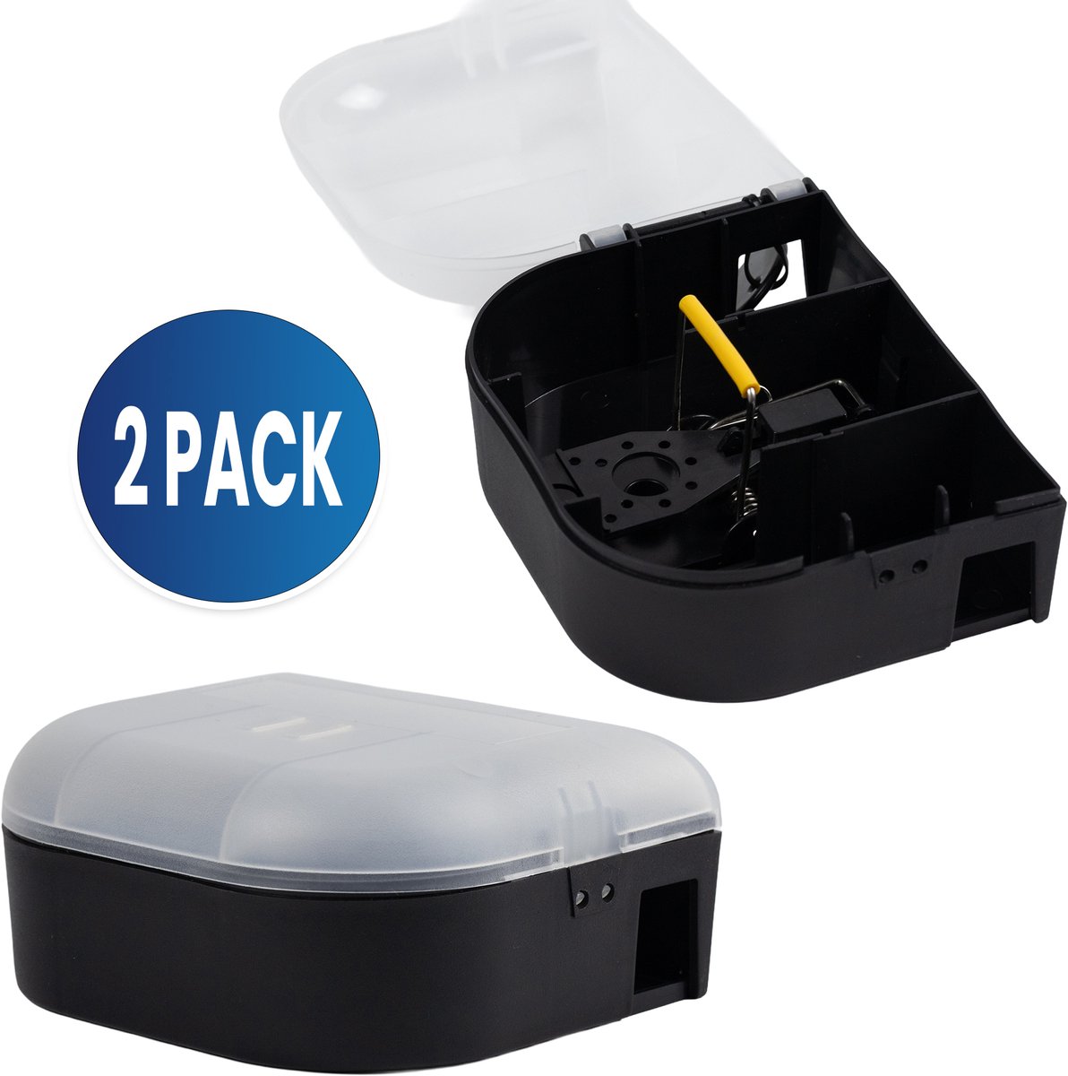 Altho Muizenval Lokdoos 2-Pack met Muizenvallen – Veilig Afgeschermd, Herbruikbaar, Zonder Gif