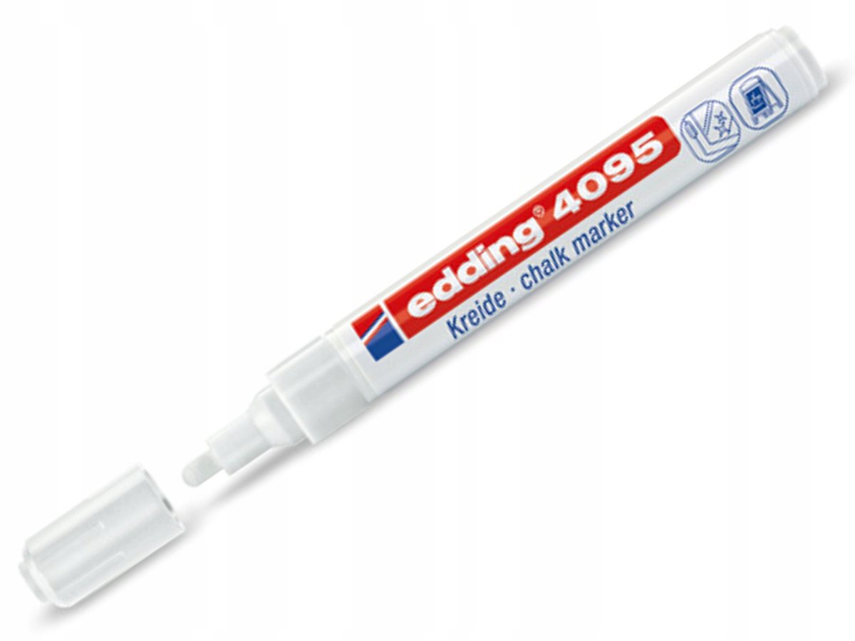 Edding Uitwisbare witte krijtstift voor ramen en glas