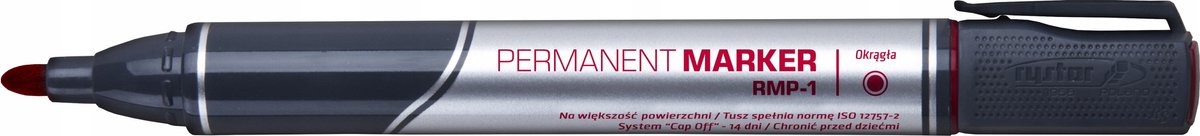 Rystor RMP-1 Permanente Marker - Rood